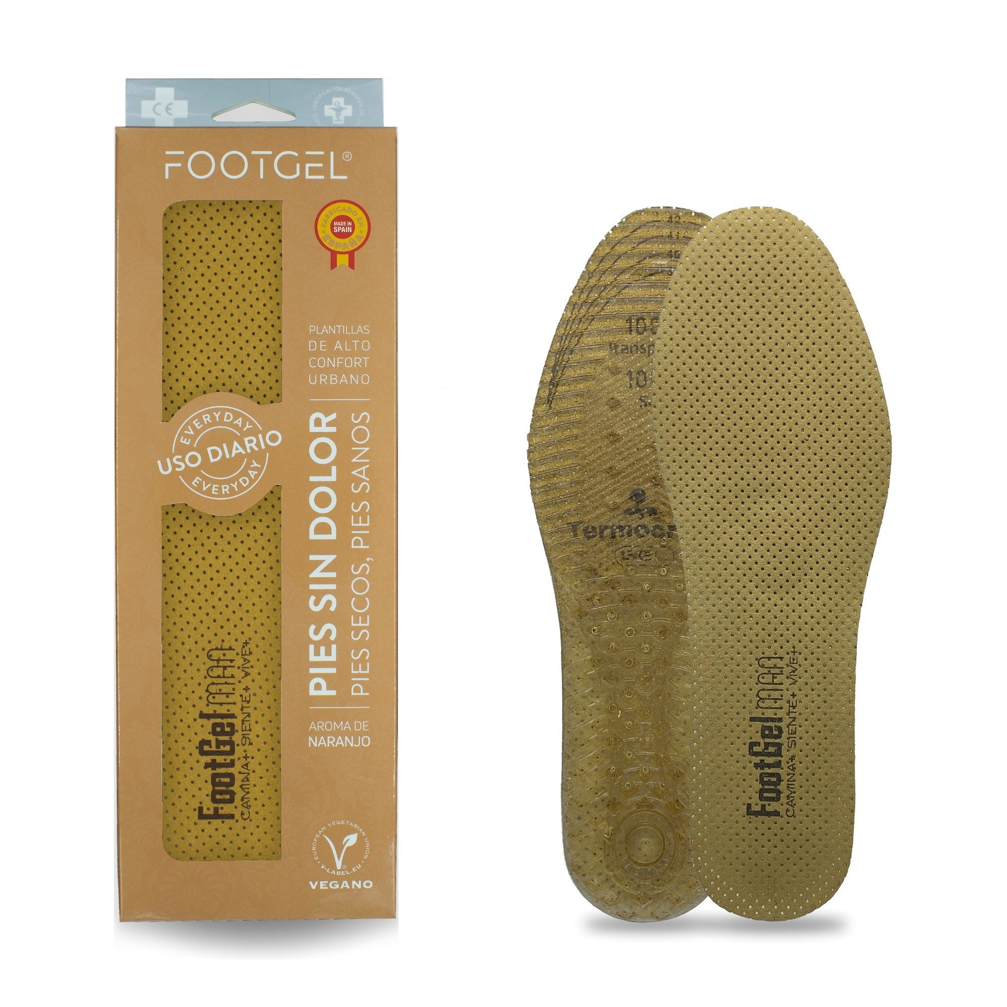 PLANTILLA FOOTGEL NARANJO