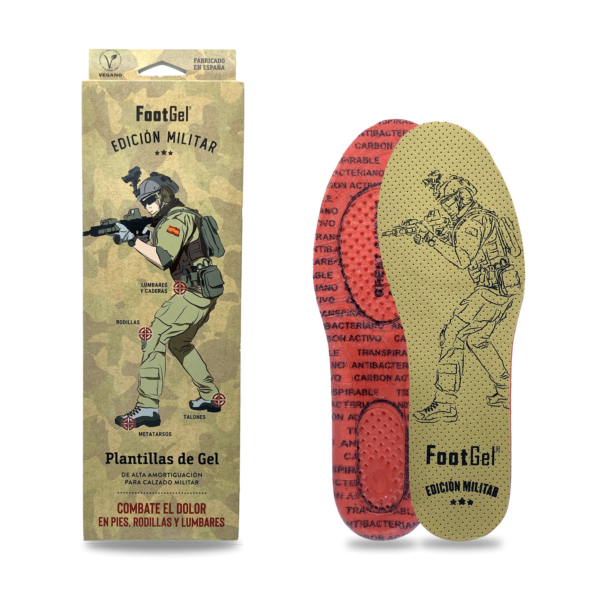 PLANTILLA FOOTGEL MILITAR