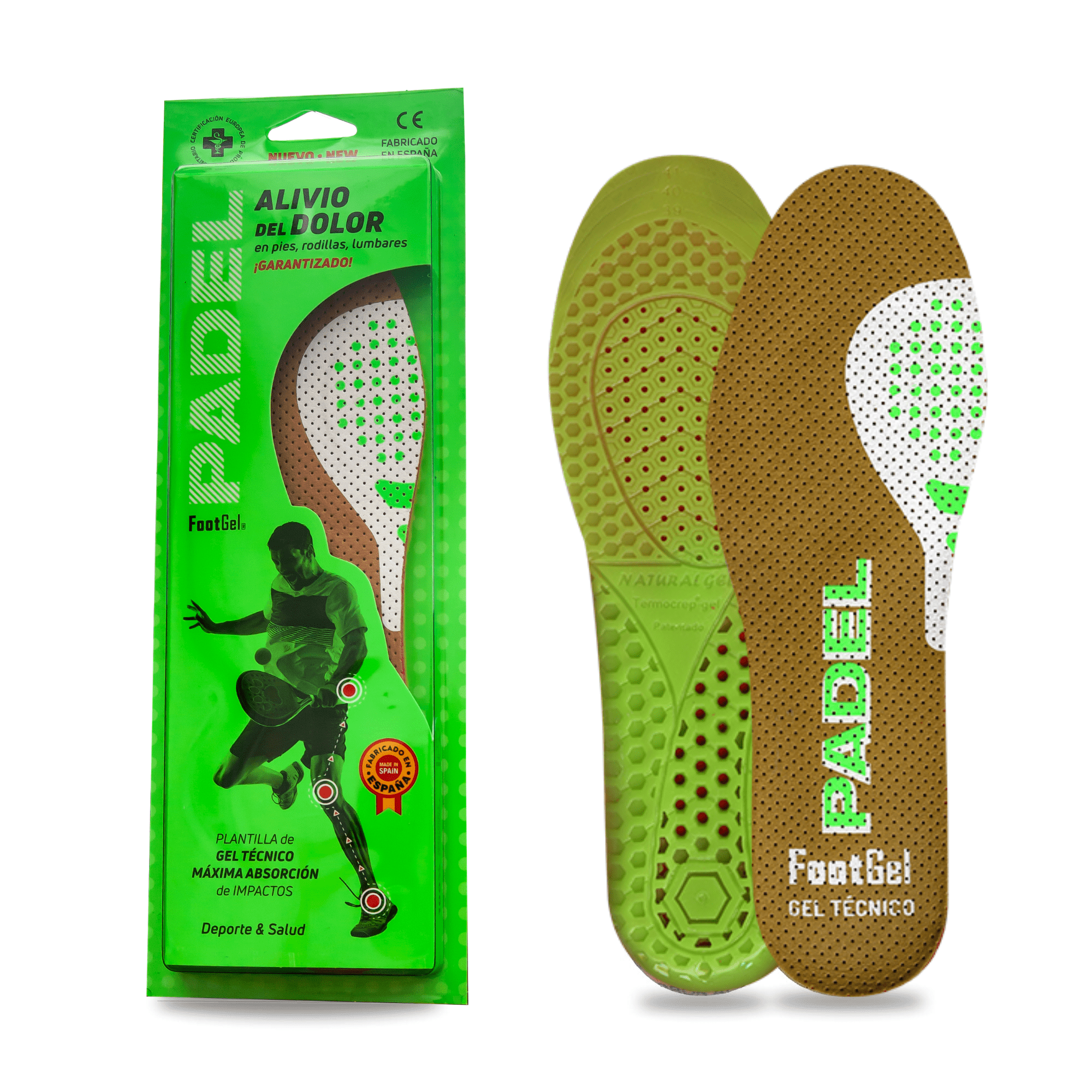 PLANTILLA FOOTGEL PADEL